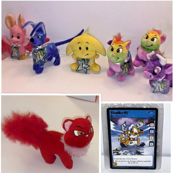 Neopets Collector Rare & Limited Edition LOT OF 6 Series 1,4 W/NEW Code & 1+Card - Picture 1 of 5
